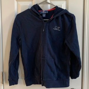 Vineyard vines kids navy zip hoody.